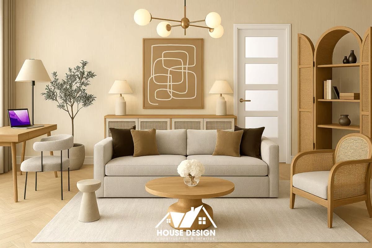 Thiết kế căn hộ 2 phòng ngủ phong cách Japandi Nhật – Bắc Âu