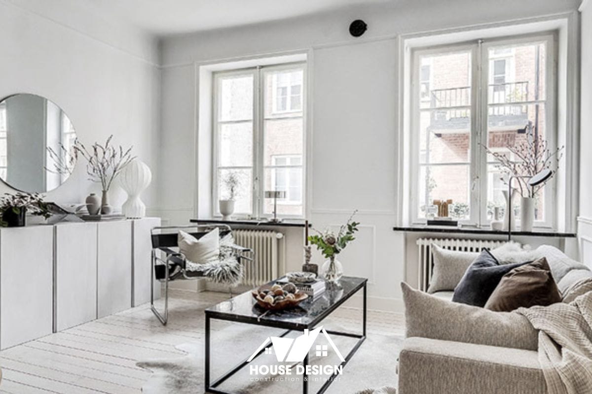 ánh sáng tự nhiên trong thiết kế nội thất Scandinavian