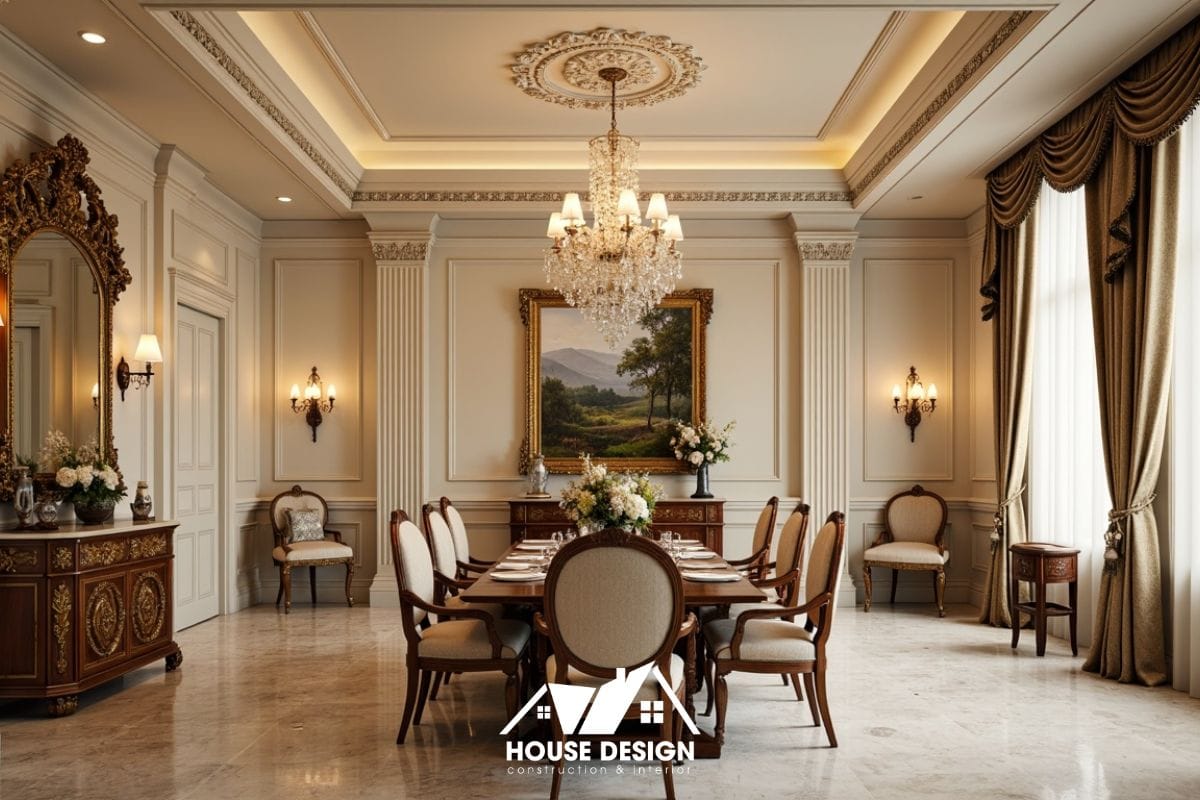 ánh sáng và màu sắc trong thiết kế nội thất tân cổ điển