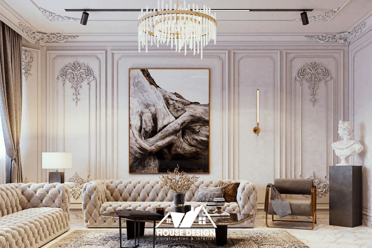 chi tiết phào chỉ và trang trí phong cách nội thất tân cổ điển