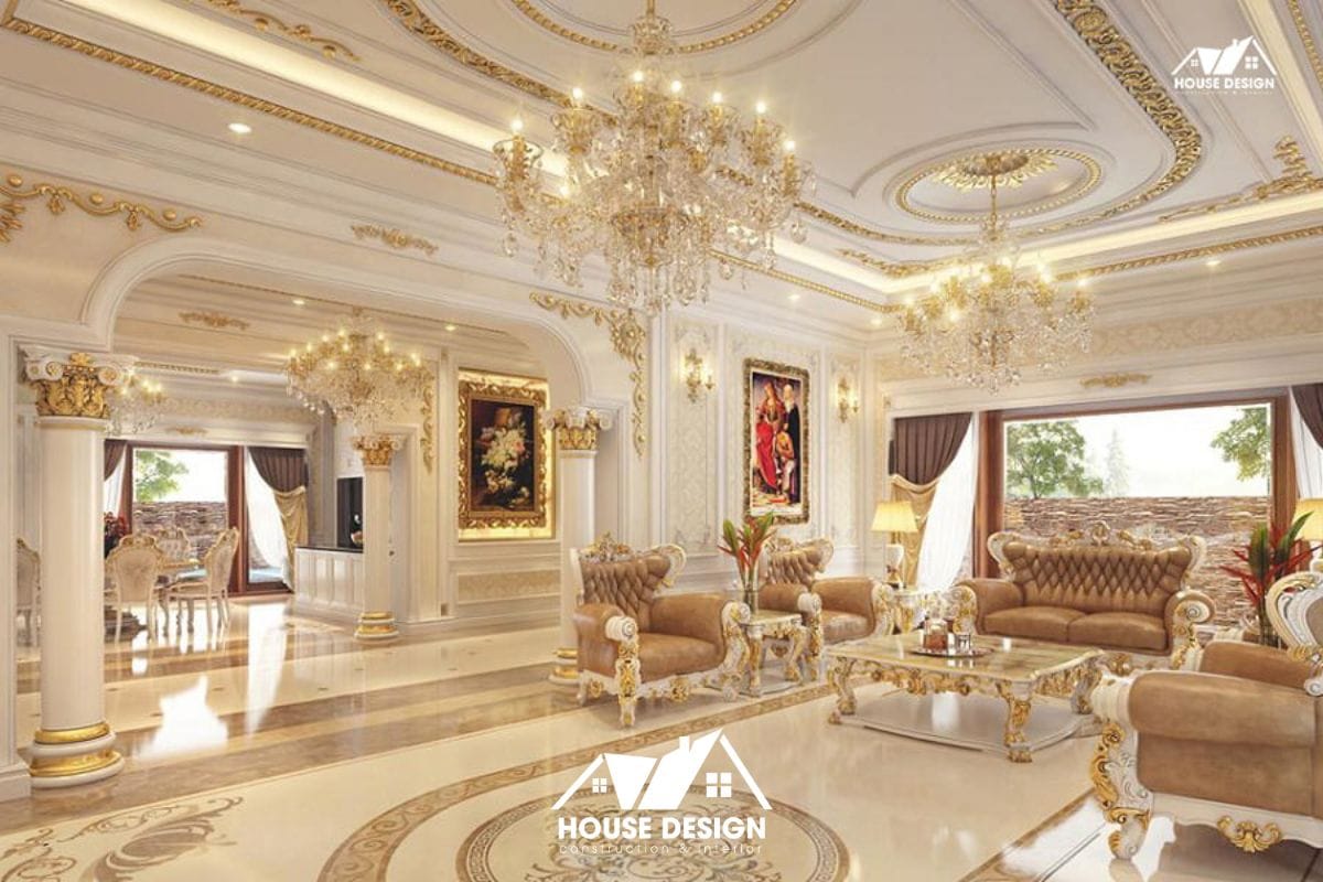 thiết kế nội thất tân cổ điển sang trọng trong căn hộ cao cấp