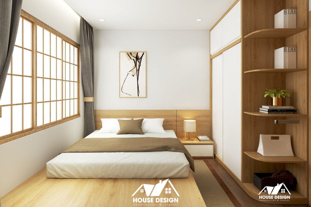 màu pastel và ánh sáng tự nhiên mở rộng không gian phòng ngủ nhỏ