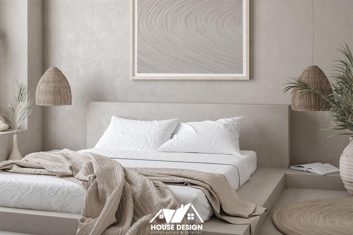 phòng ngủ nhỏ phong cách Minimalist trung tính