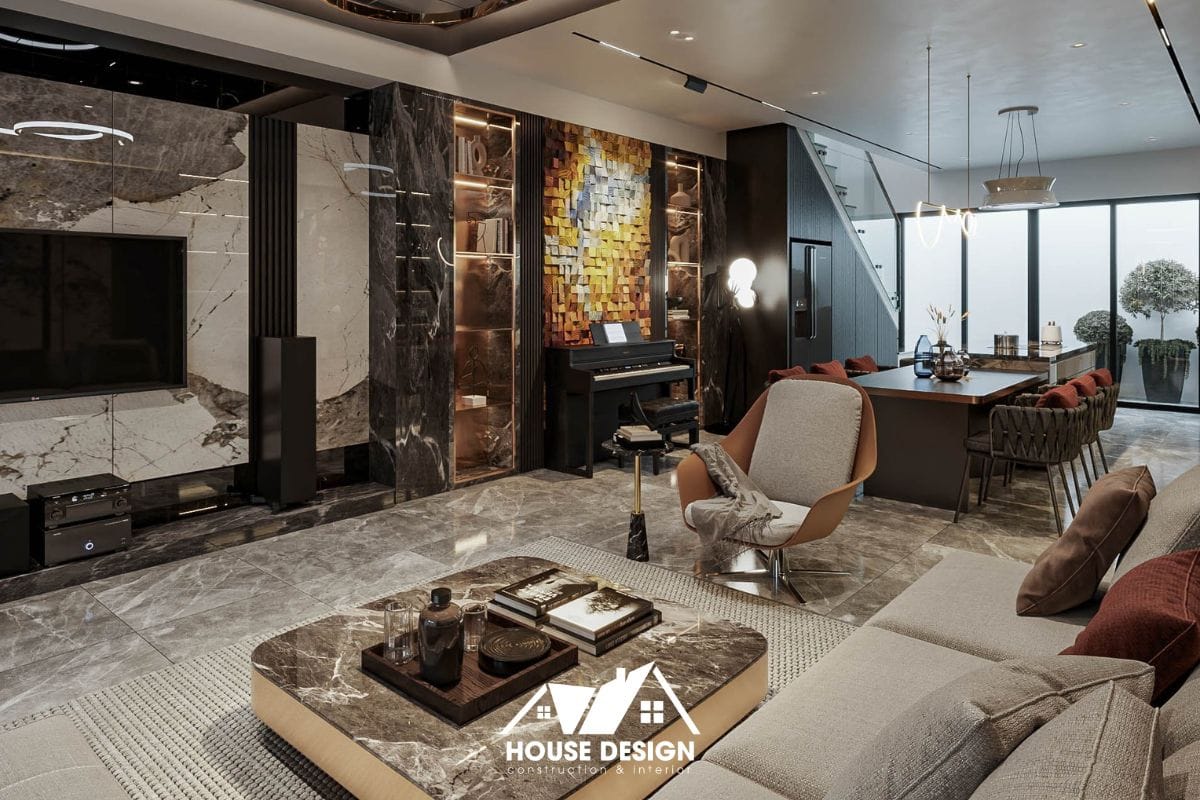 phong cách thiết kế nội thất luxury sang trọng