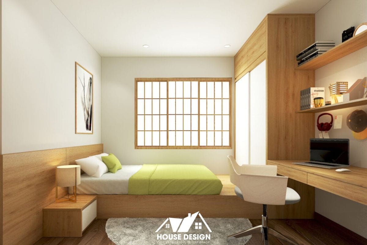 tủ cao sát trần và kệ áp trần tăng lưu trữ phòng ngủ nhỏ