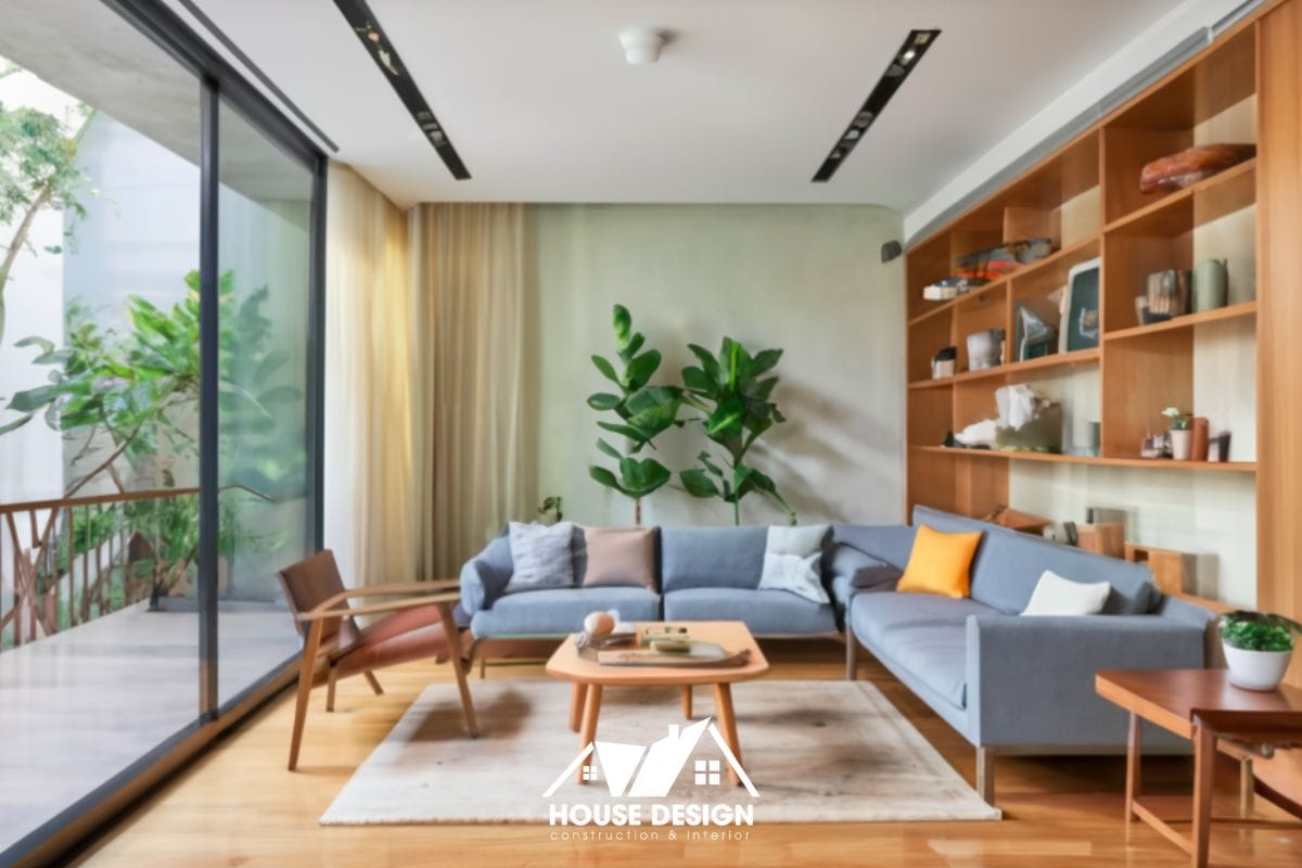 thiết kế nhà cấp 4 phong cách Scandinavian tông trắng gỗ sáng