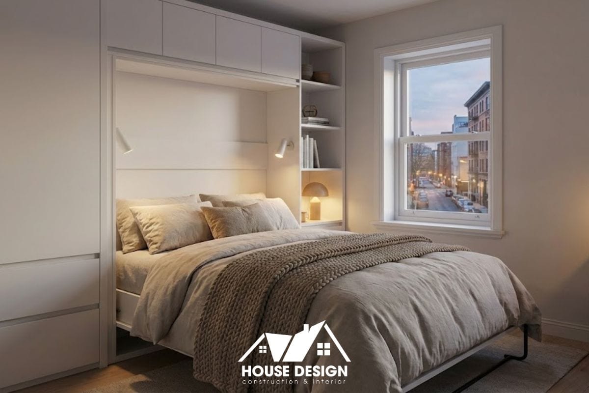 hệ giường gấp tường thông minh đa năng tiết kiệm diện tích cho căn hộ 30m2