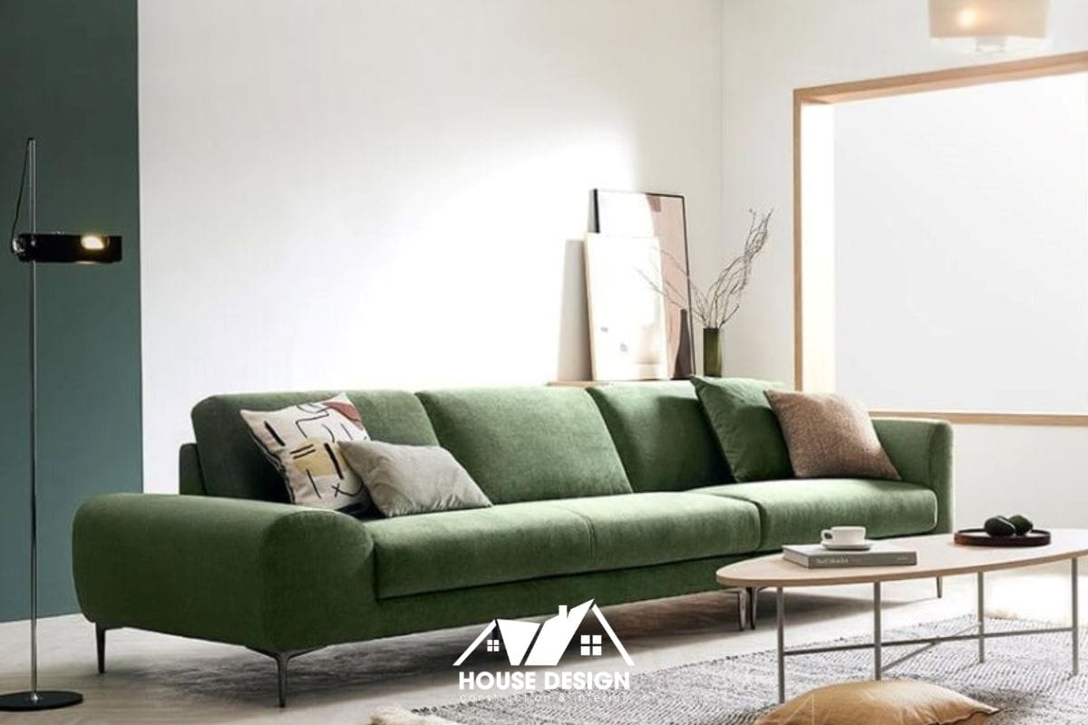 Phòng khách phong cách Vintage với sofa linen và ánh sáng ấm