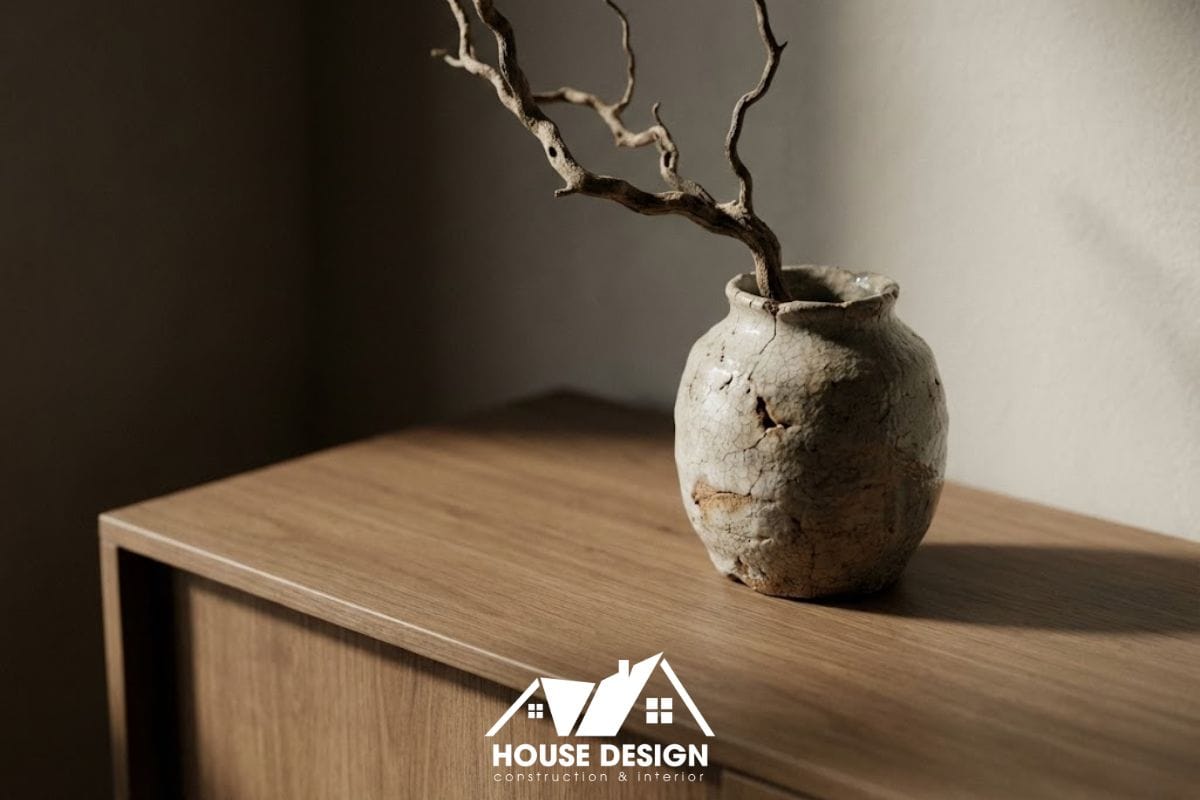 Góc trang trí nội thất chung cư tinh tế mang đậm triết lý thiền Zen và Wabi-sabi.