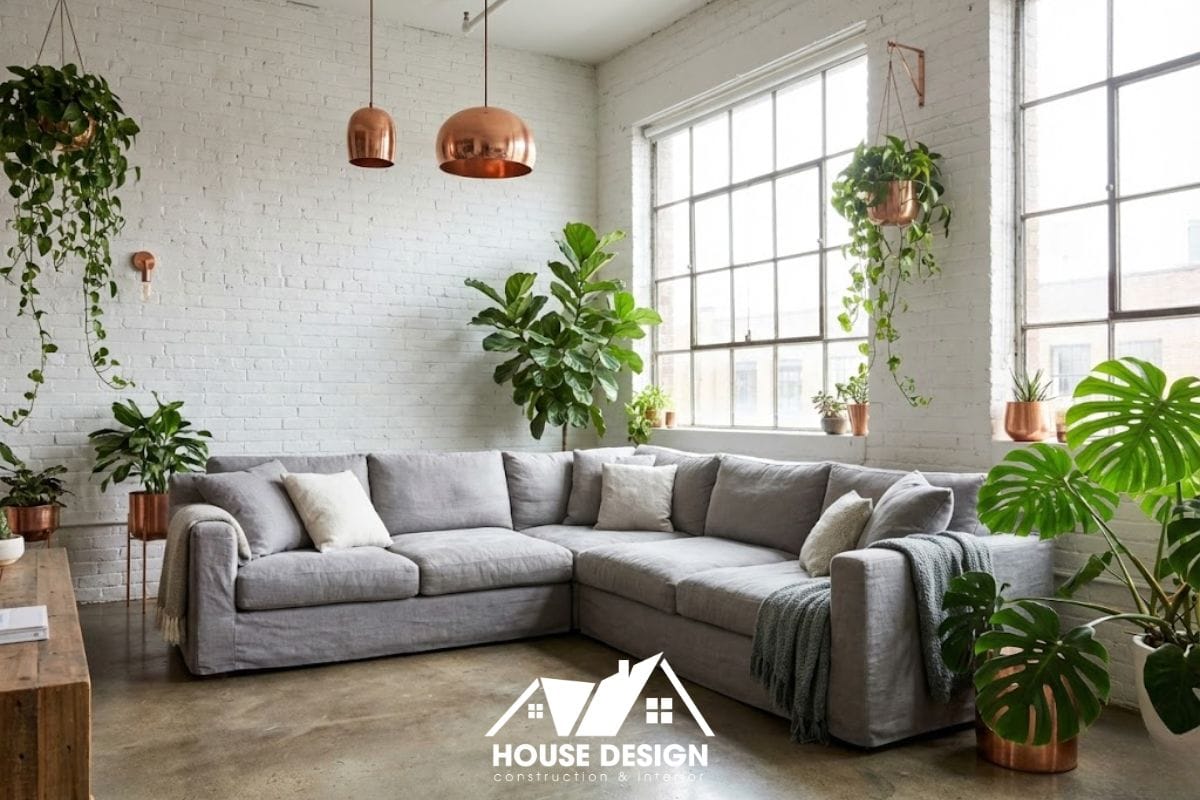 phong cách soft industrial nhẹ nhàng cho chung cư