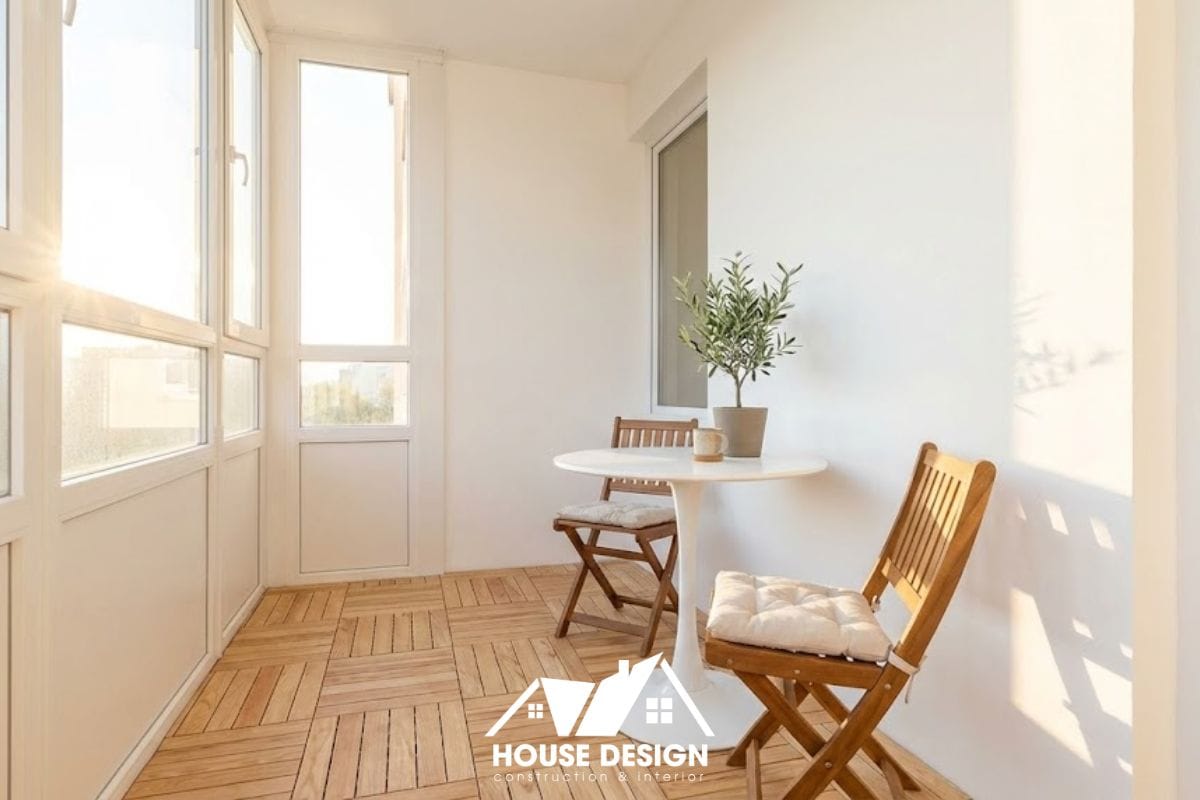 Thiết kế logia chung cư nhỏ đẹp thành quán cafe tại gia.