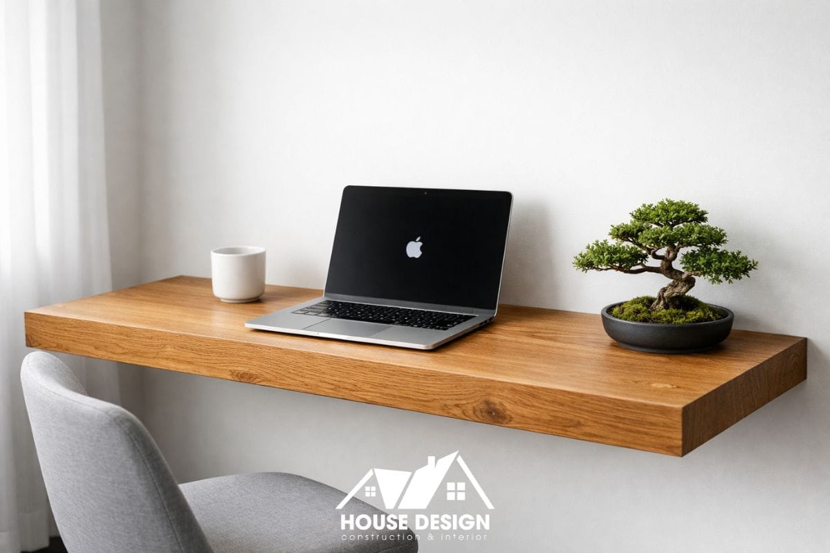 Góc làm việc tại nhà tối giản thuộc dự án thiết kế nội thất chung cư phong cách hiện đại